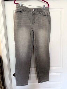 Chico’s Gray Slim Straight Jeans